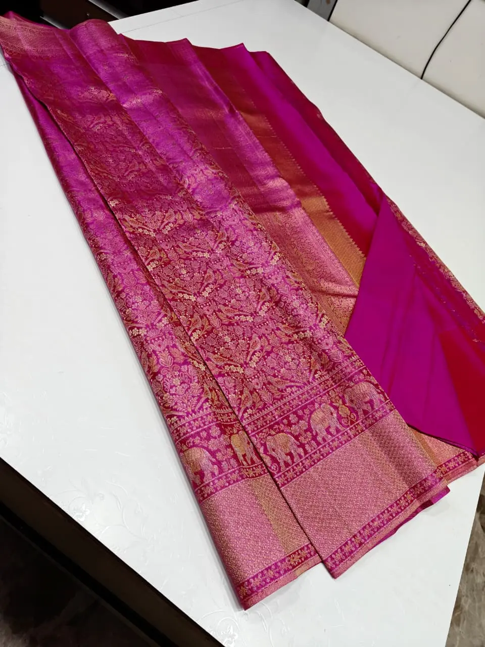 Pure Kanjivaram Handloom with Golden Zari Silk